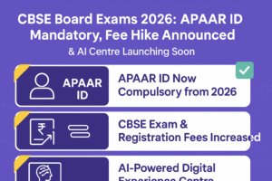 📢 CBSE Board Exams 2026: APAAR ID Mandatory, 💰 Fee Hike Announced & 🤖 AI Centre Launching Soon